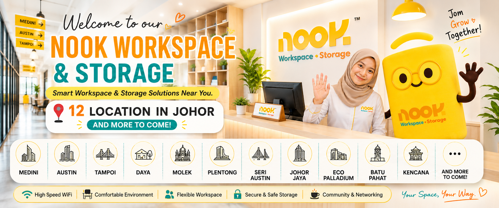 Nook Workspace•Storage stor peribadi Johor Jaya, Johor Bahru - Foto 5
