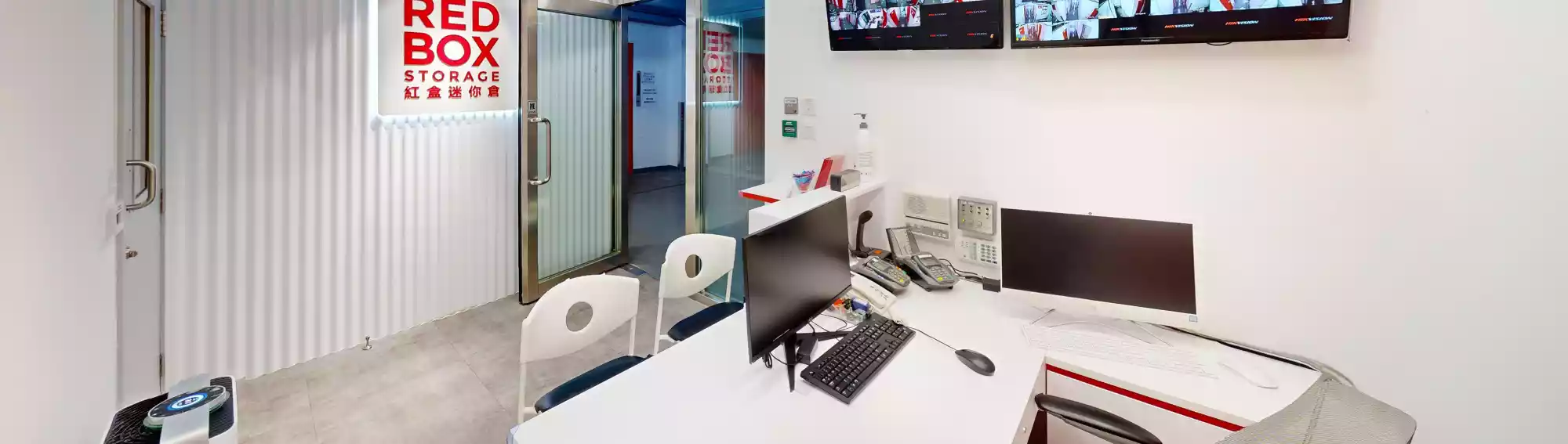 RedBox Mini Storage Tuen Mun - Reception desk with CCTV monitoring