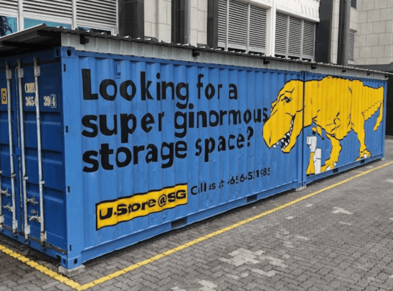 U-Store@SG branded shipping container at Ubi